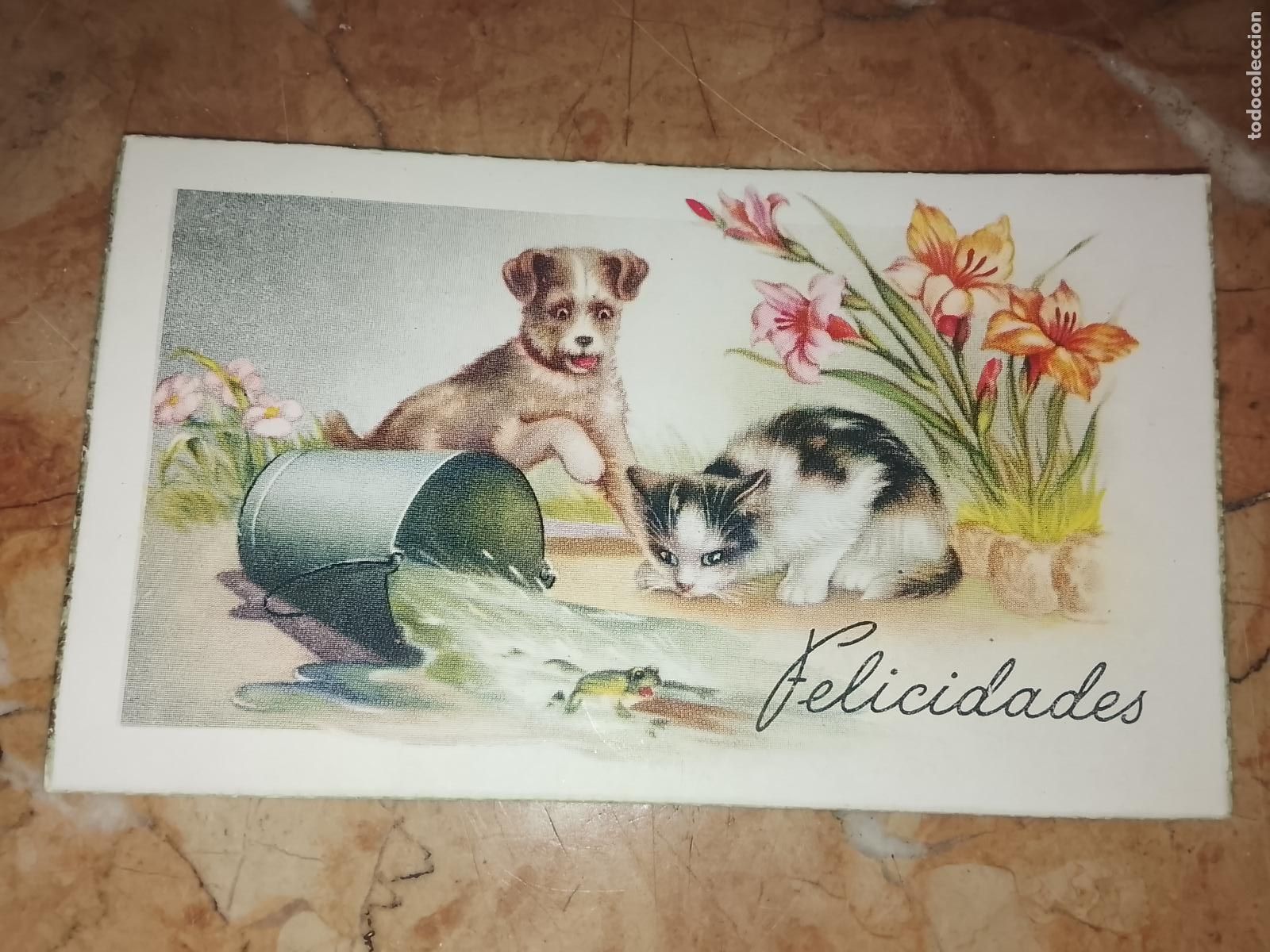 Postales: antigua tarjeta de comunion o felicitacion de navidad . - FELICITACION ESTAMPA