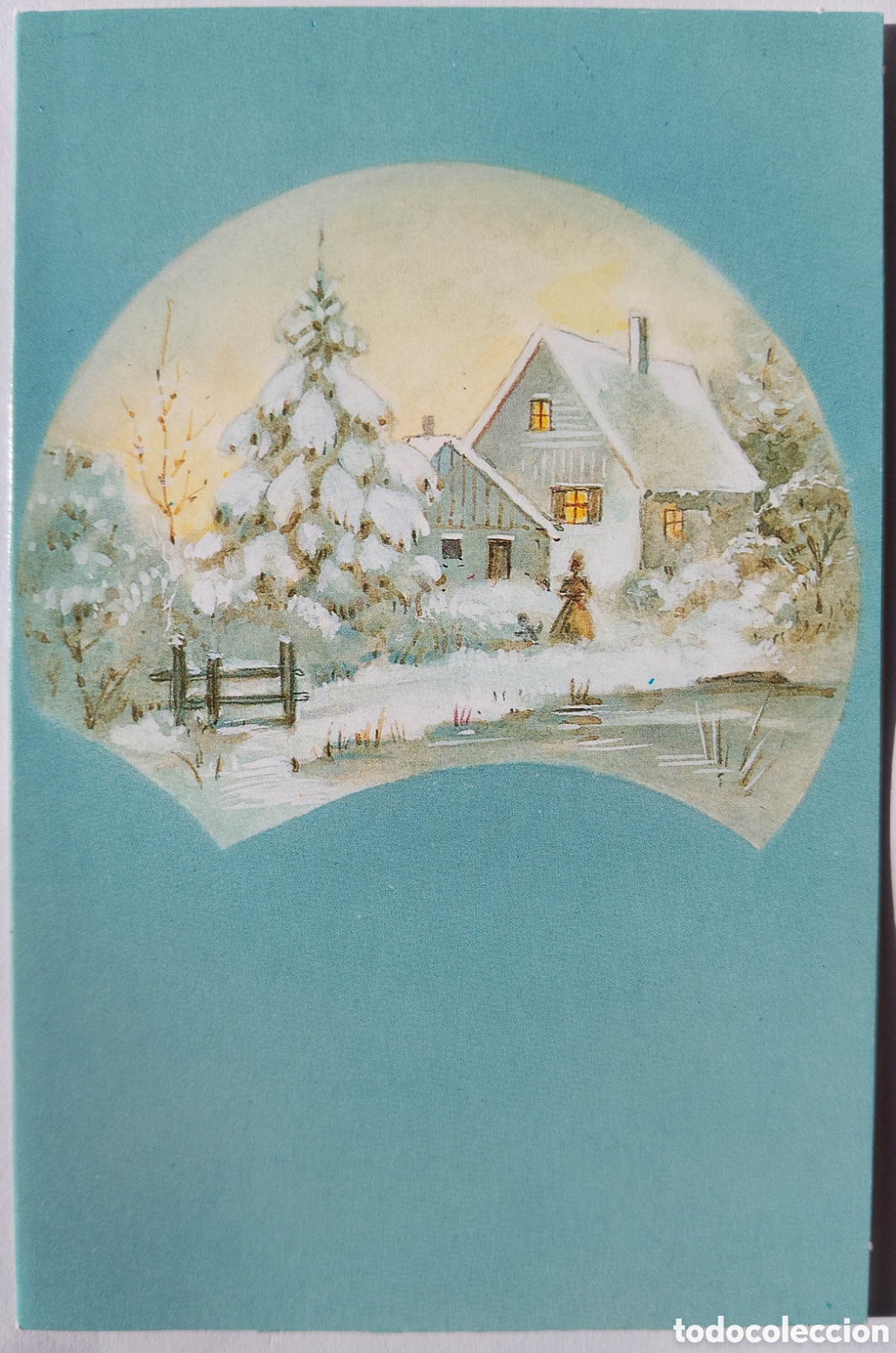 Postales: FELICITACI&Oacute;N NAVIDAD - EDICIONES ORTIZ - PAISAJE NEVADO