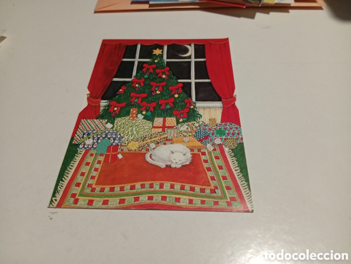 Postales: Postal UNICEF navidad, gato - Foto 1