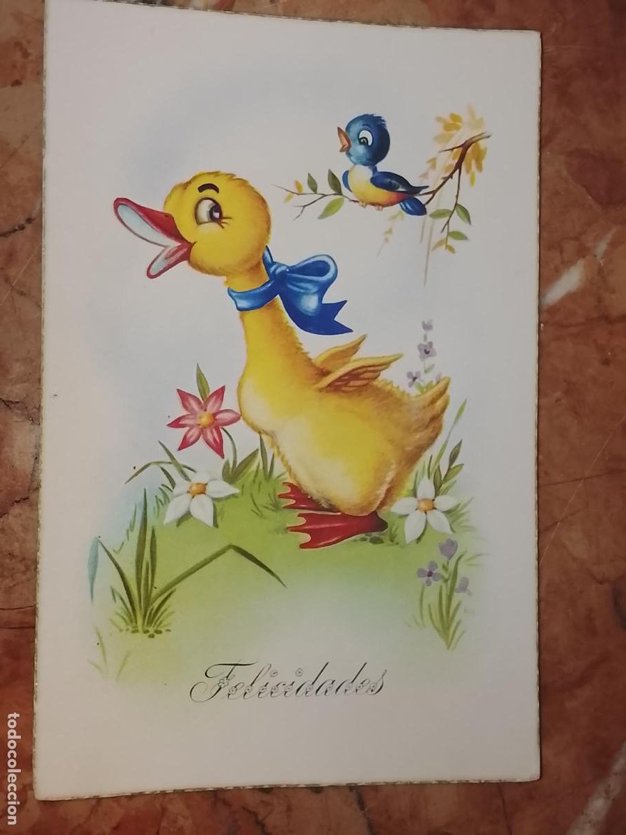 Postales: felicitacion de navidad . - FELICITACION NAVIDAD TARJETA POSTAL PATO PAJARO