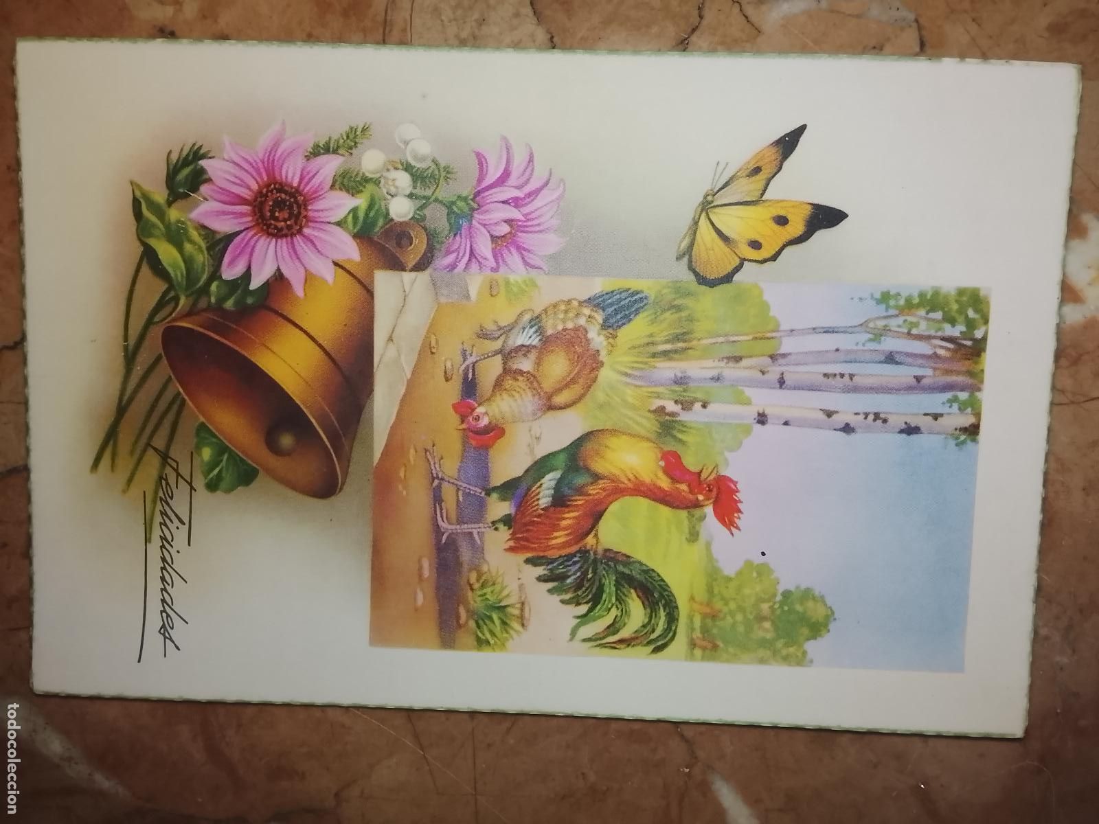 Postales: felicitacion de navidad . - FELICITACION NAVIDAD TARJETA POSTAL GALLOS