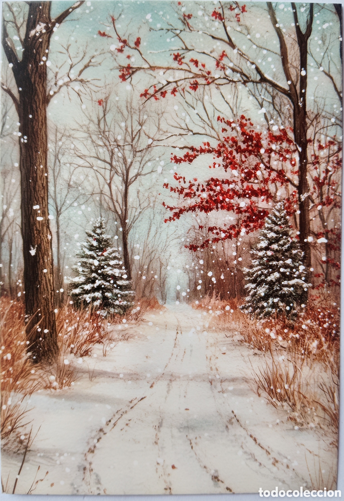 Postales: POSTAL NAVIDAD - PAISAJE NEVADO - ESTILO ANTIGUO