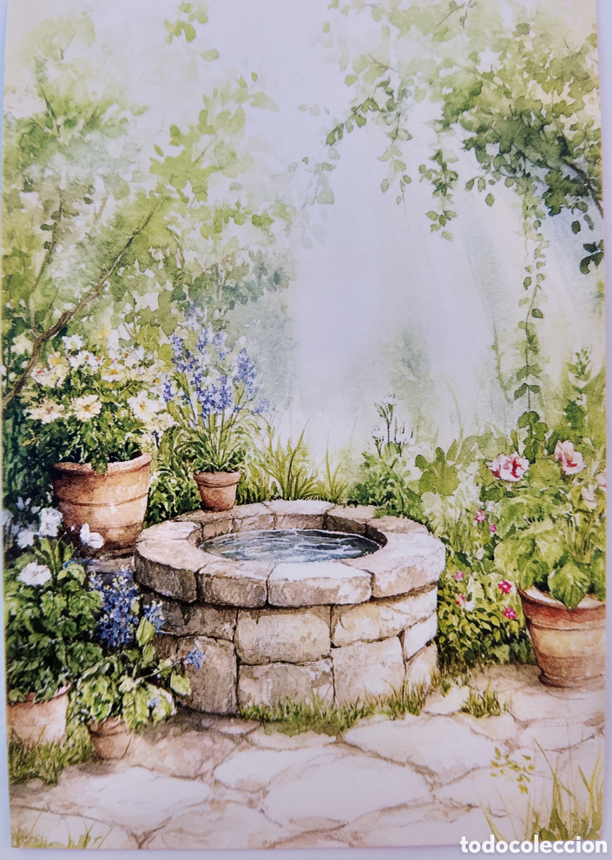 Postales: POSTAL NAVIDAD - POZO JARD&Iacute;N - ESTILO ANTIGUO