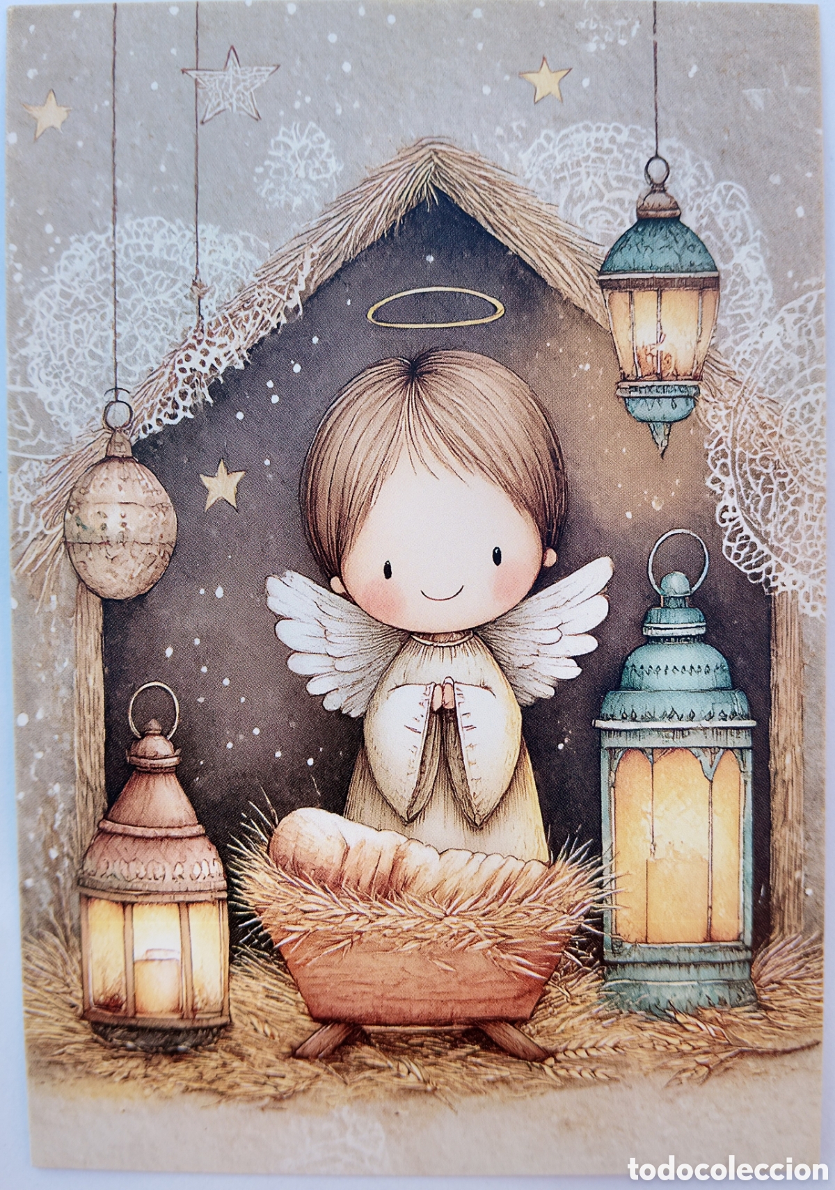 Postales: POSTAL NAVIDAD - ANGELITO NACIMIENTO BEL&Eacute;N