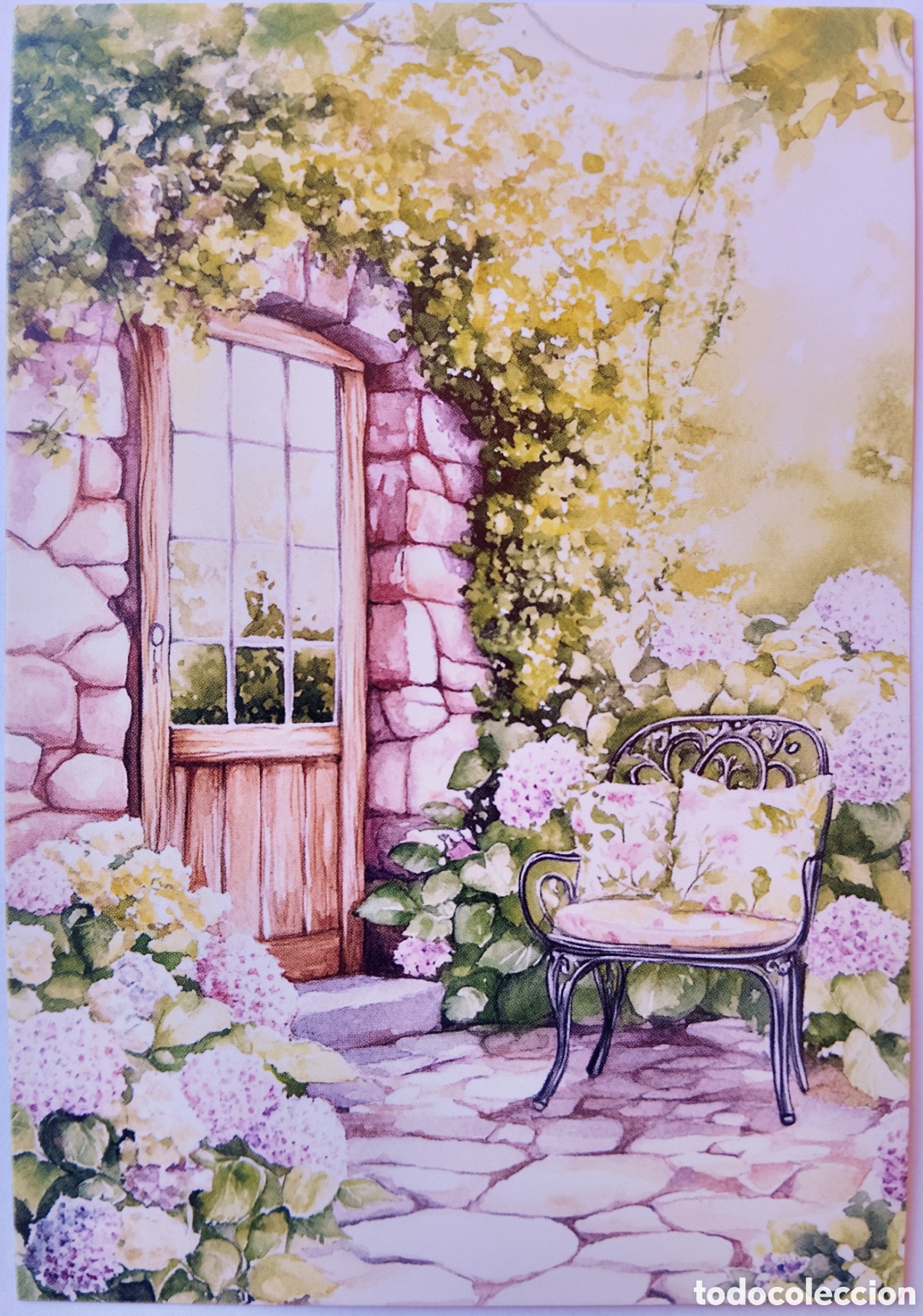 Cartoline: POSTAL - JARD&Iacute;N HORTENSIAS COTTAGE - ESTILO ANTIGUO