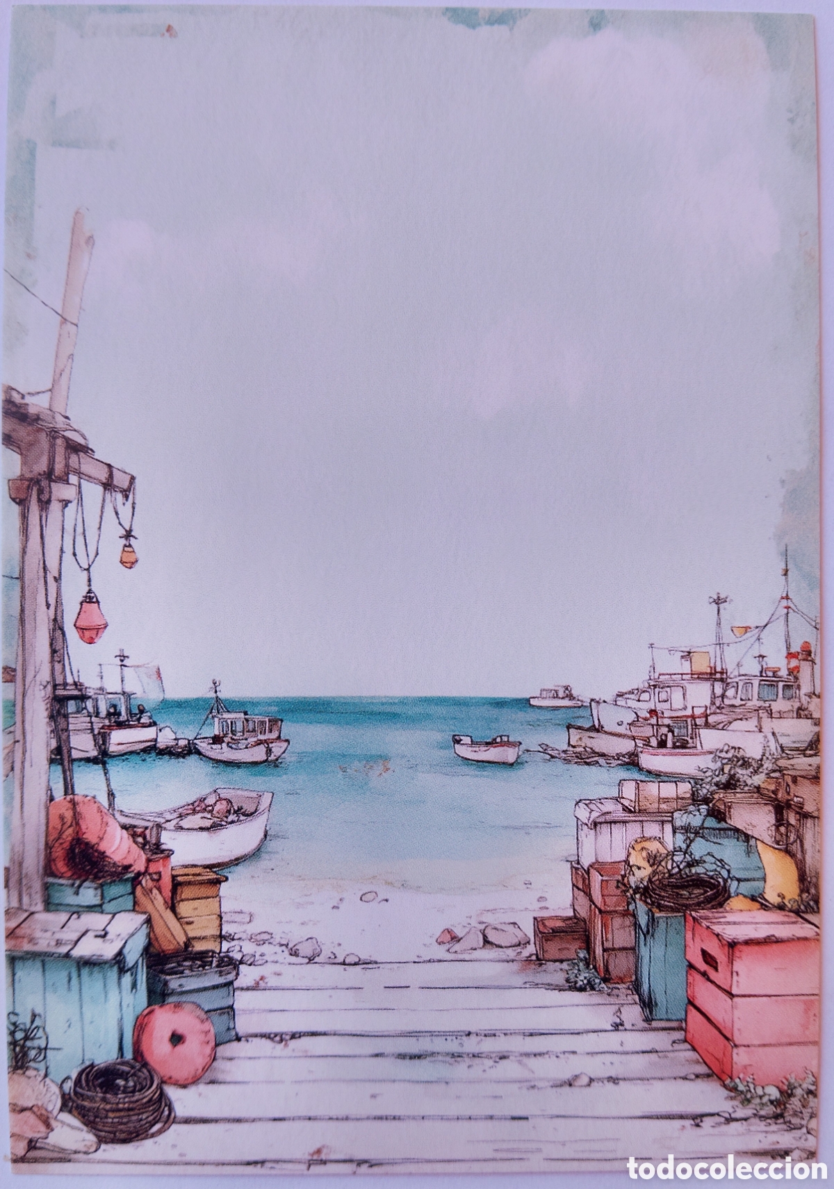 Postales: POSTAL - PUERTO PESQUERO - ESTILO ANTIGUO
