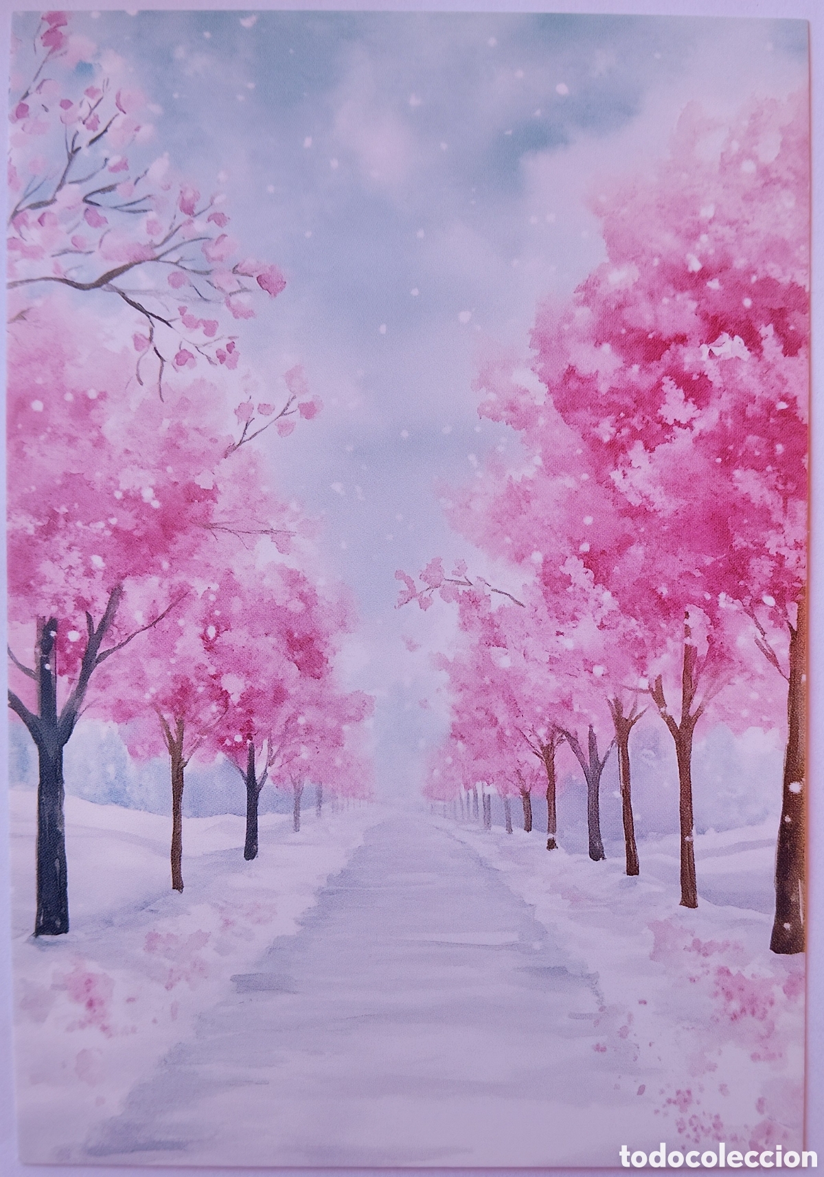 Postales: POSTAL NAVIDAD - &Aacute;RBOLES PAISAJE NEVADO - ESTILO ANTIGUO