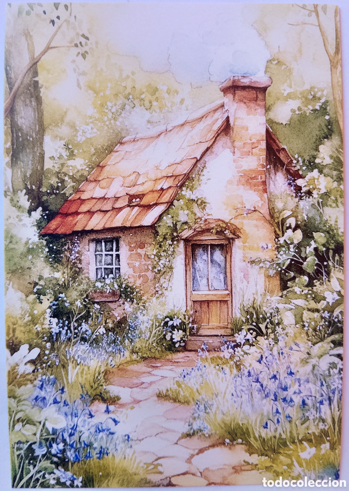 Postais: POSTAL - CASITA COTTAGE JARD&Iacute;N - ESTILO ANTIGUO