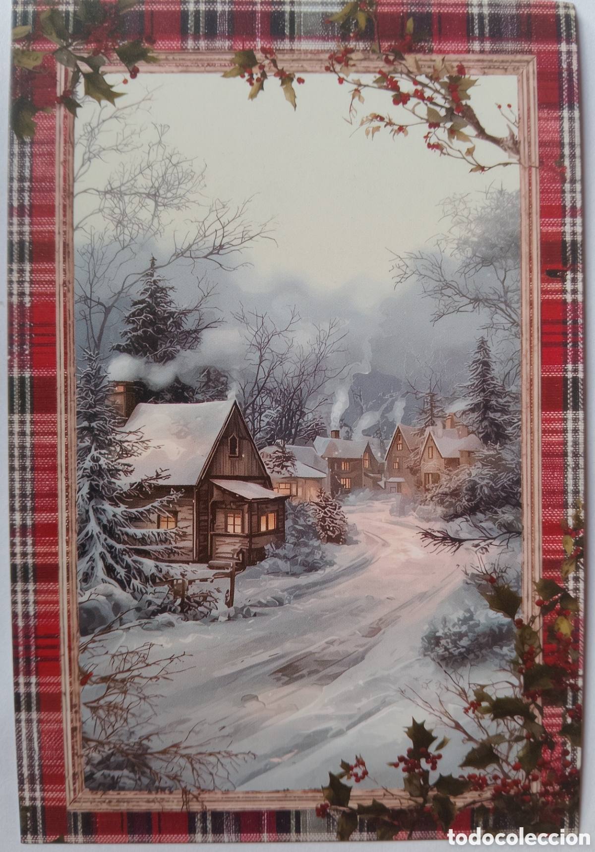 Postales: POSTAL NAVIDAD - CASAS PAISAJE NEVADO - ESTILO ANTIGUO