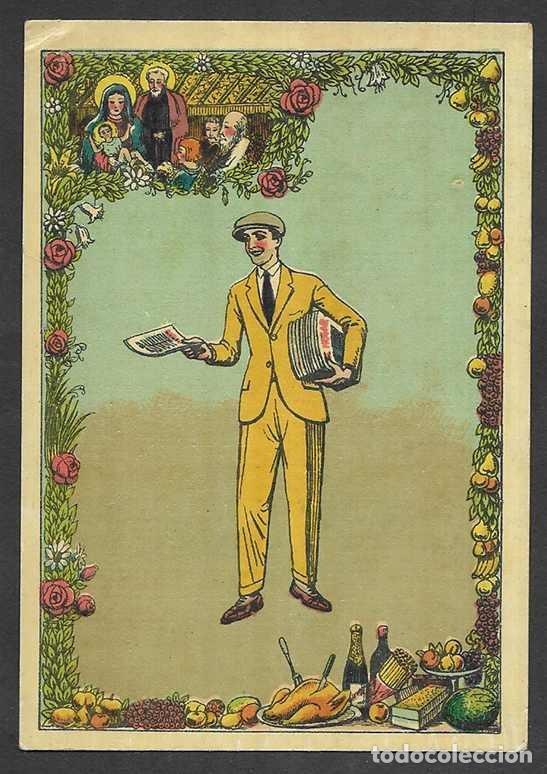 Postales: Felicitacion / Nadala. Felicitaci&oacute;.- El Repartidor de Diaris els desitje Bon Nadal 1930 Opisso