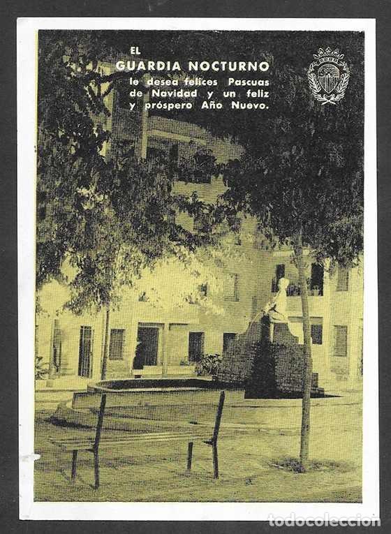 Postales: Felicitacion / Nadala. El Guardia Nocturno les desea felices Pascuas de Navidad 1964