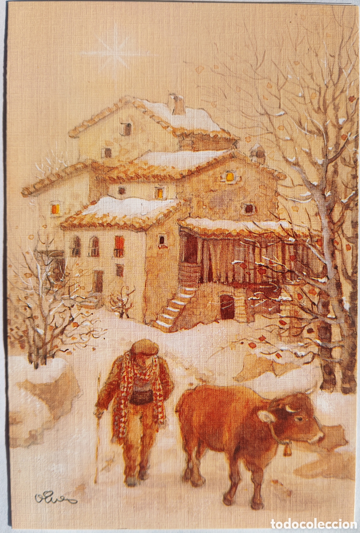 Postales: FELICITACI&Oacute;N NAVIDAD - VIVES - EDICROMO - PAISAJE NEVADO