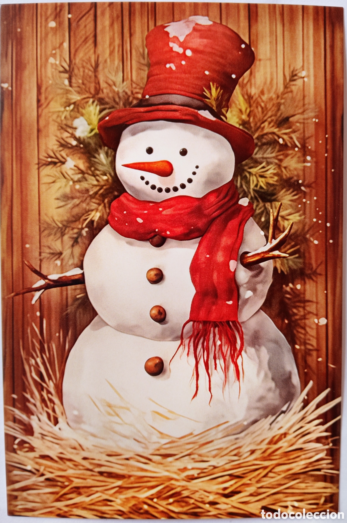 Postales: POSTAL NAVIDAD - MU&Ntilde;ECO DE NIEVE - ESTILO ANTIGUO