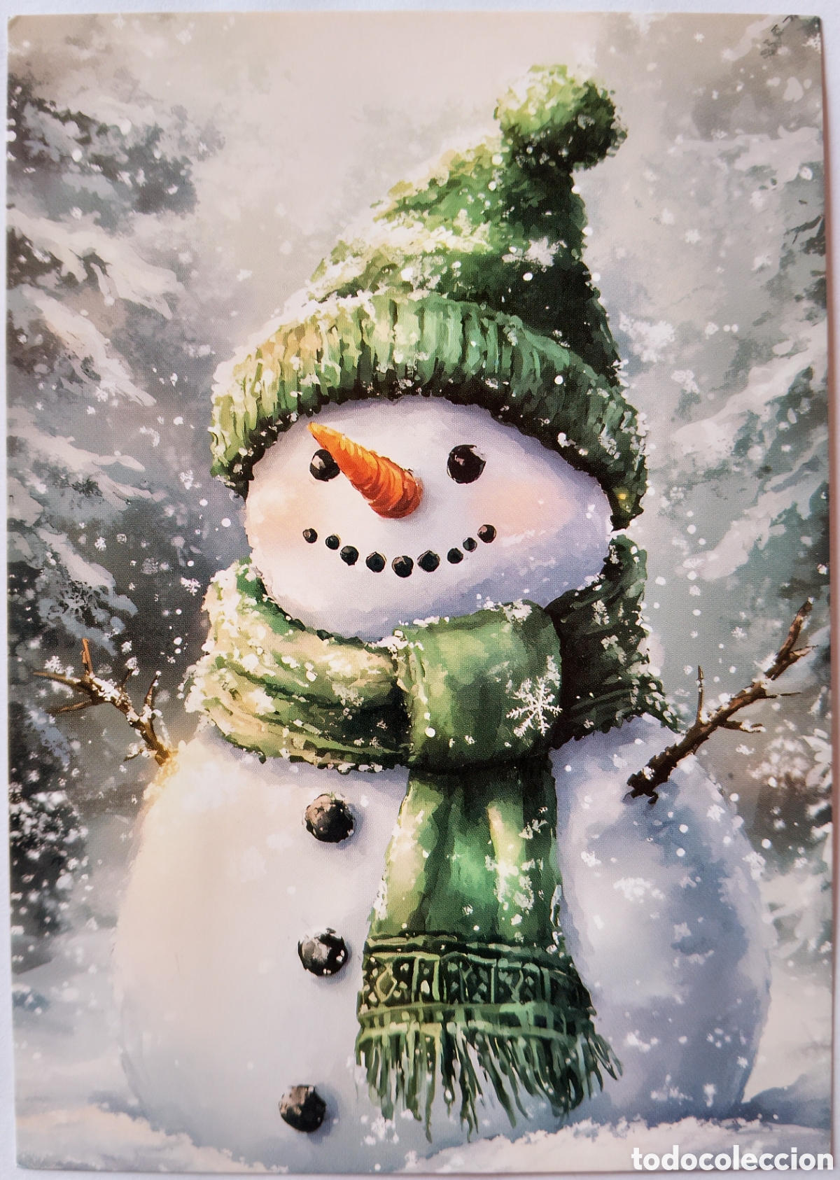 Postales: POSTAL NAVIDAD - MU&Ntilde;ECO DE NIEVE - ESTILO ANTIGUO