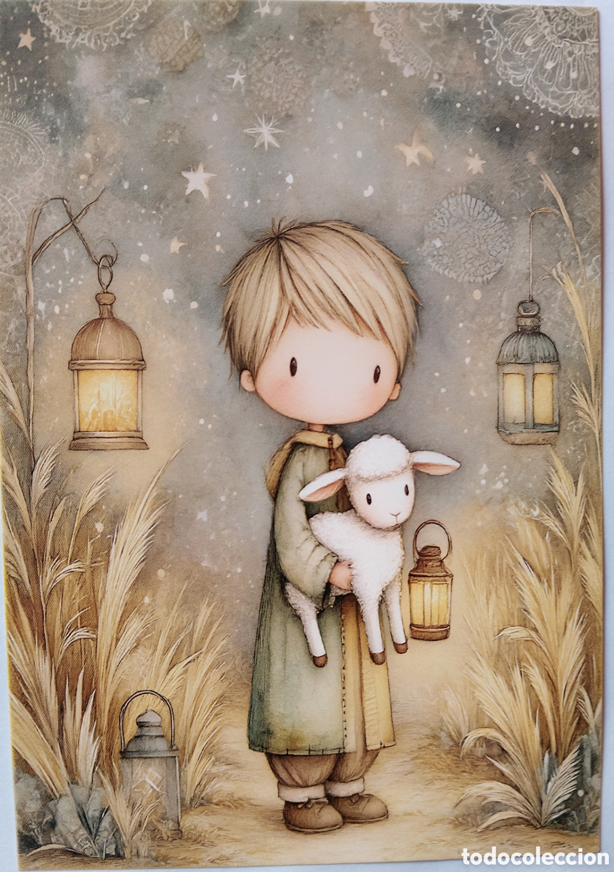 Postales: POSTAL NAVIDAD - NACIMIENTO BEL&Eacute;N PASTOR OVEJITA