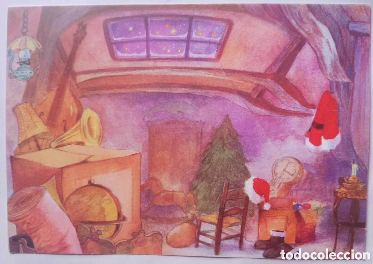 Postales: FELICITACI&Oacute;N NAVIDAD - EDICIONES ESTAMPA - EL TRASTERO DE PAP&Aacute; NOEL