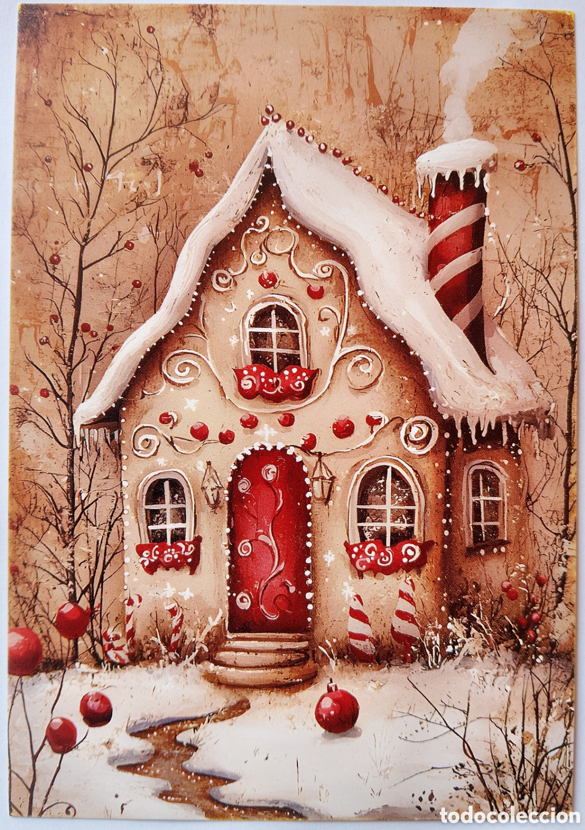 Postales: POSTAL NAVIDAD - CASITA PAISAJE NEVADO - ESTILO ANTIGUO