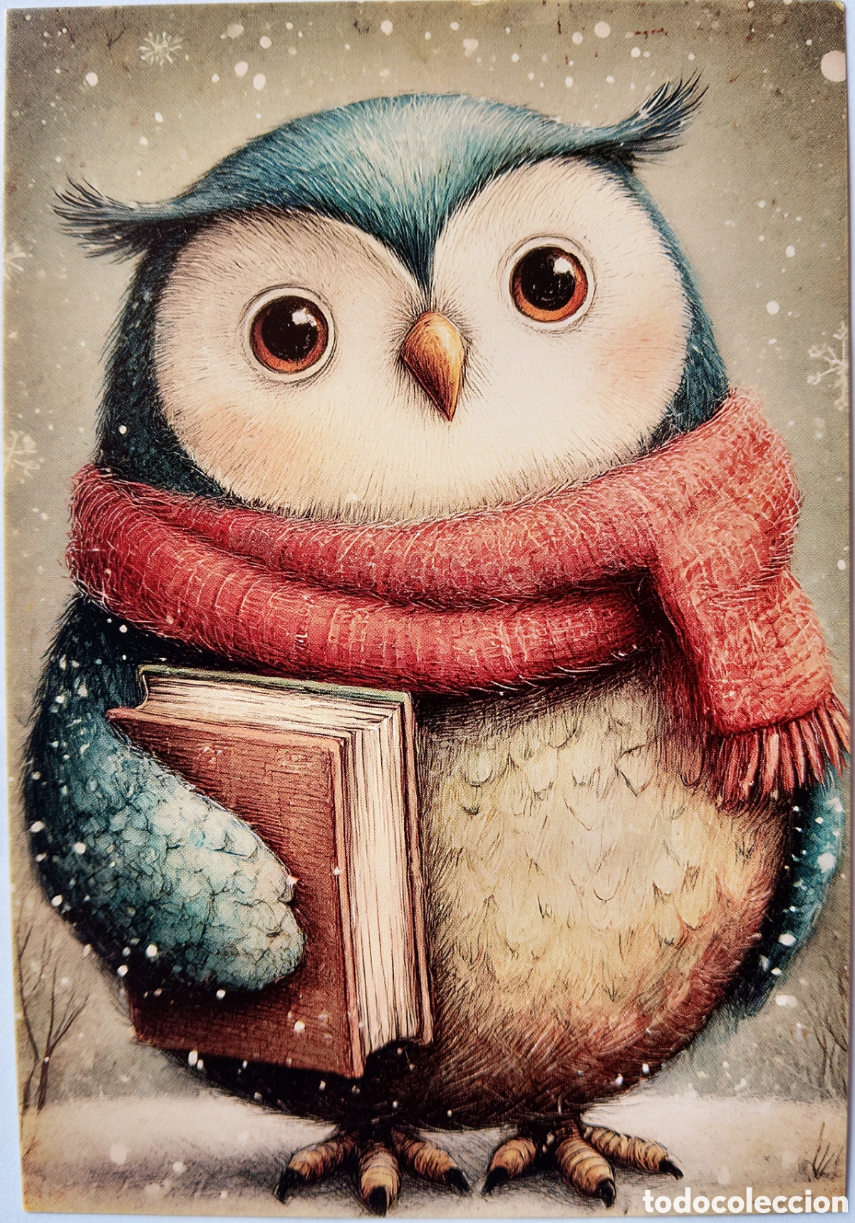 Postales: POSTAL NAVIDAD - B&Uacute;HO LIBRO NIEVE - ESTILO ANTIGUO