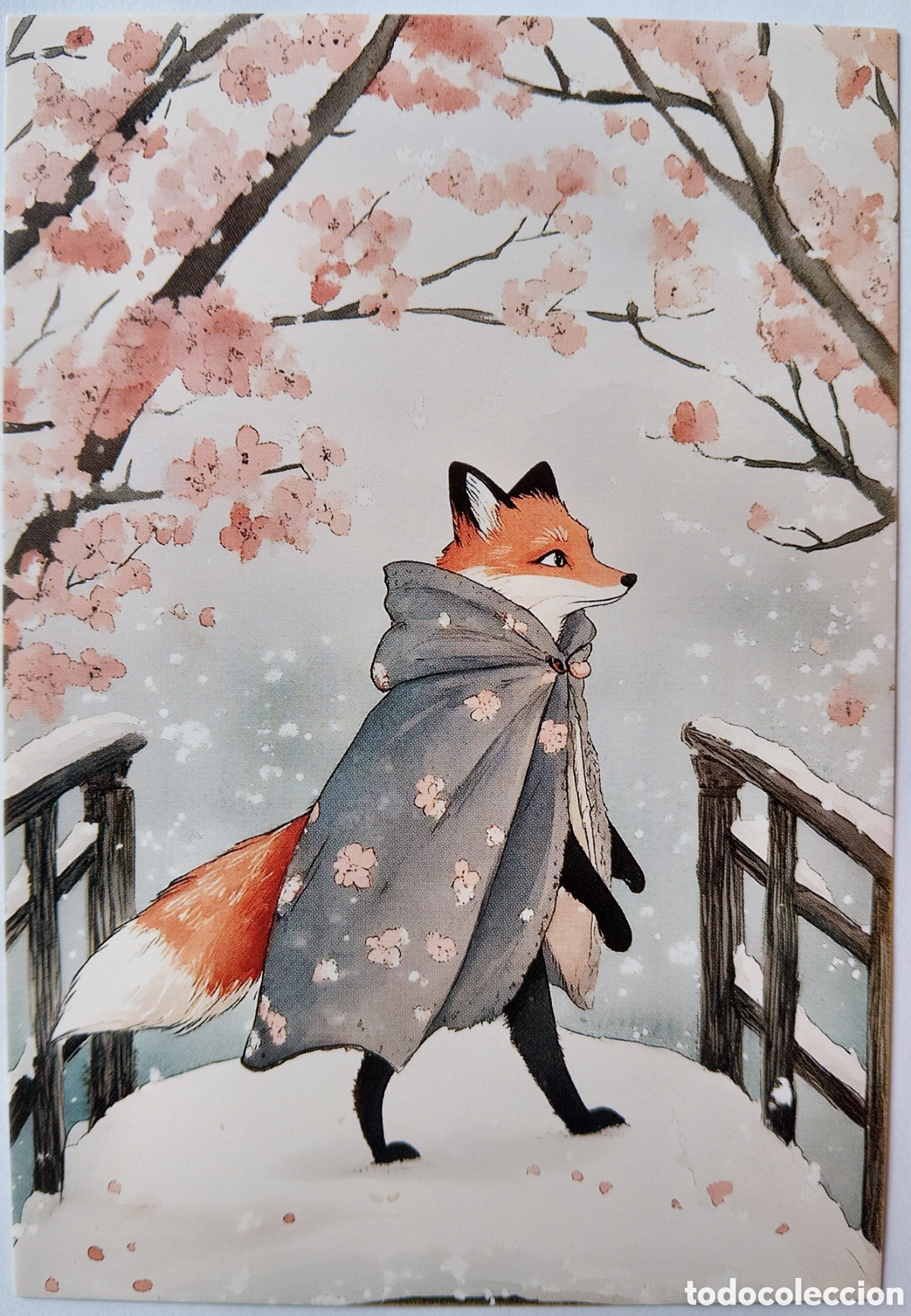 Postales: POSTAL NAVIDAD - ZORRO CAPA NIEVE - ESTILO ANTIGUO
