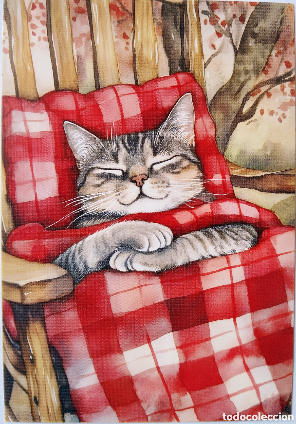 Postales: POSTAL NAVIDAD - GATITO SIESTA - ESTILO ANTIGUO