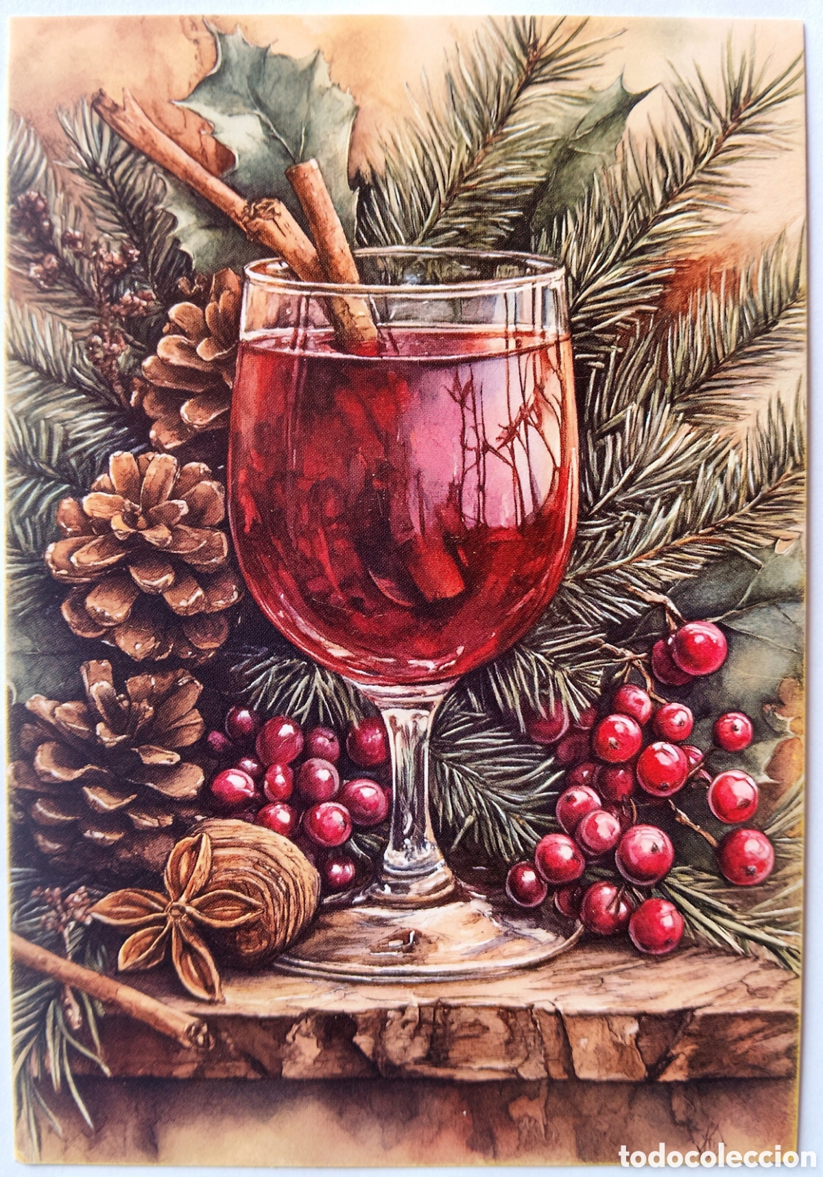 Postales: POSTAL NAVIDAD - DETALLE COPA ADORNOS - ESTILO ANTIGUO