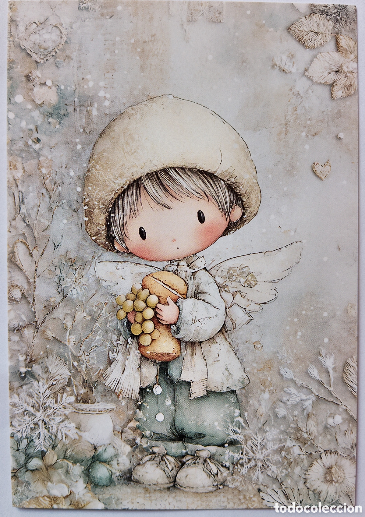 Postales: POSTAL NAVIDAD - ANGELITO PAN UVAS - Foto 1