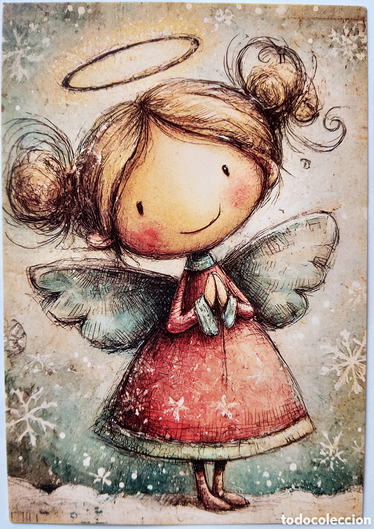 Postales: POSTAL NAVIDAD - ANGELITA REZANDO