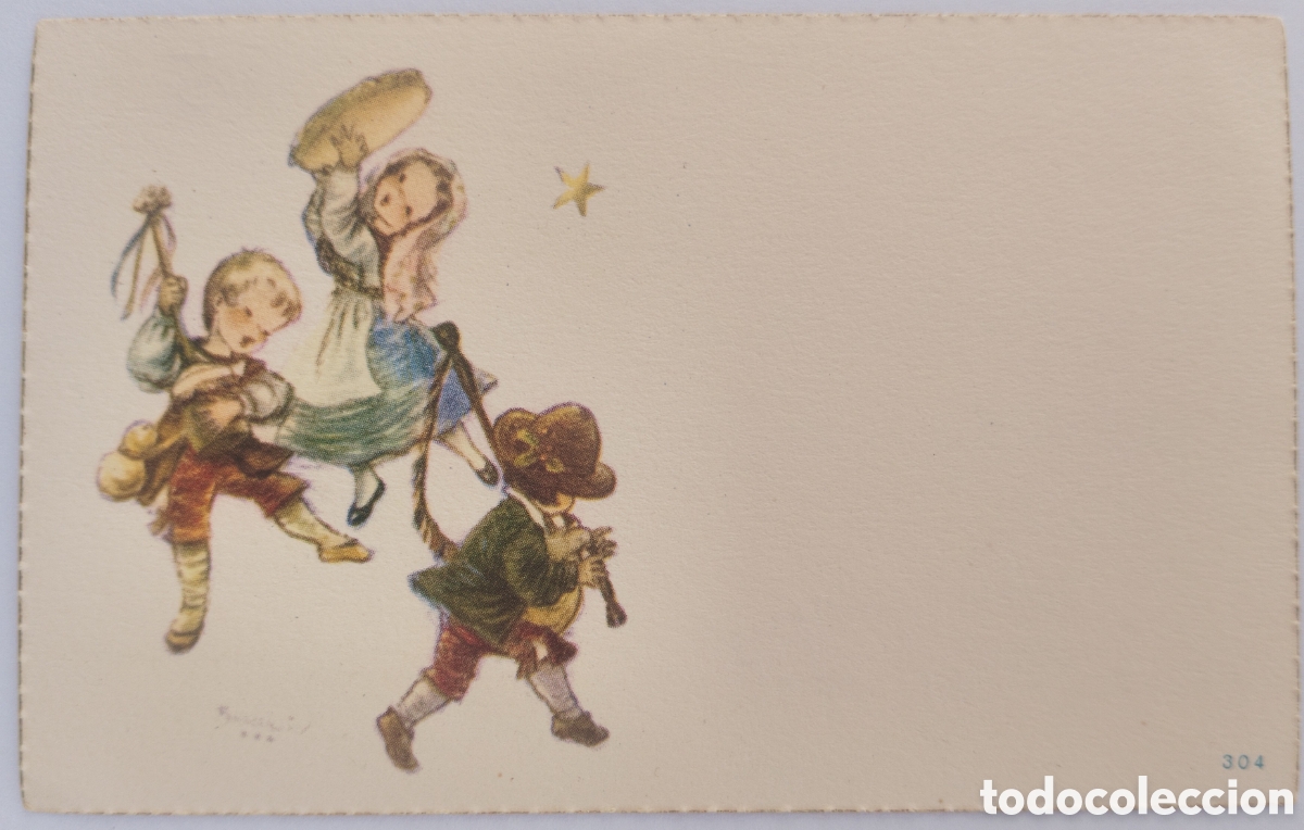 Postales: TARJETA NAVIDAD ANTIGUA - FERR&Aacute;NDIZ - NI&Ntilde;OS VILLANCICOS