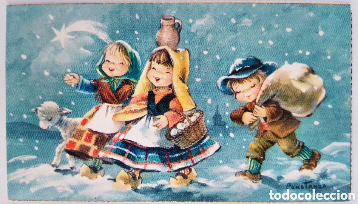 Postales: TARJETA NAVIDAD ANTIGUA - CONSTANZA - NI&Ntilde;OS