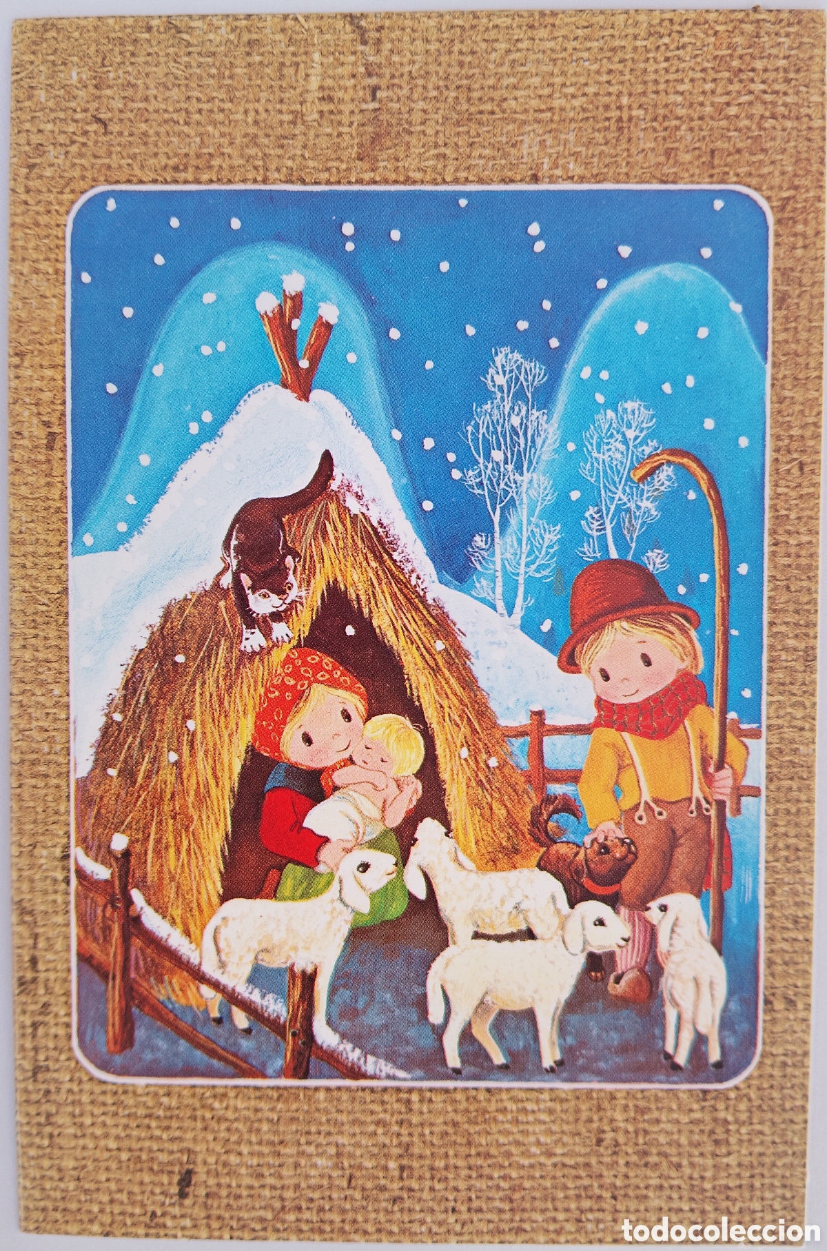 Postales: FELICITACI&Oacute;N NAVIDAD - EDICIONES ORTIZ - NACIMIENTO BEL&Eacute;N OVEJITAS GATITO