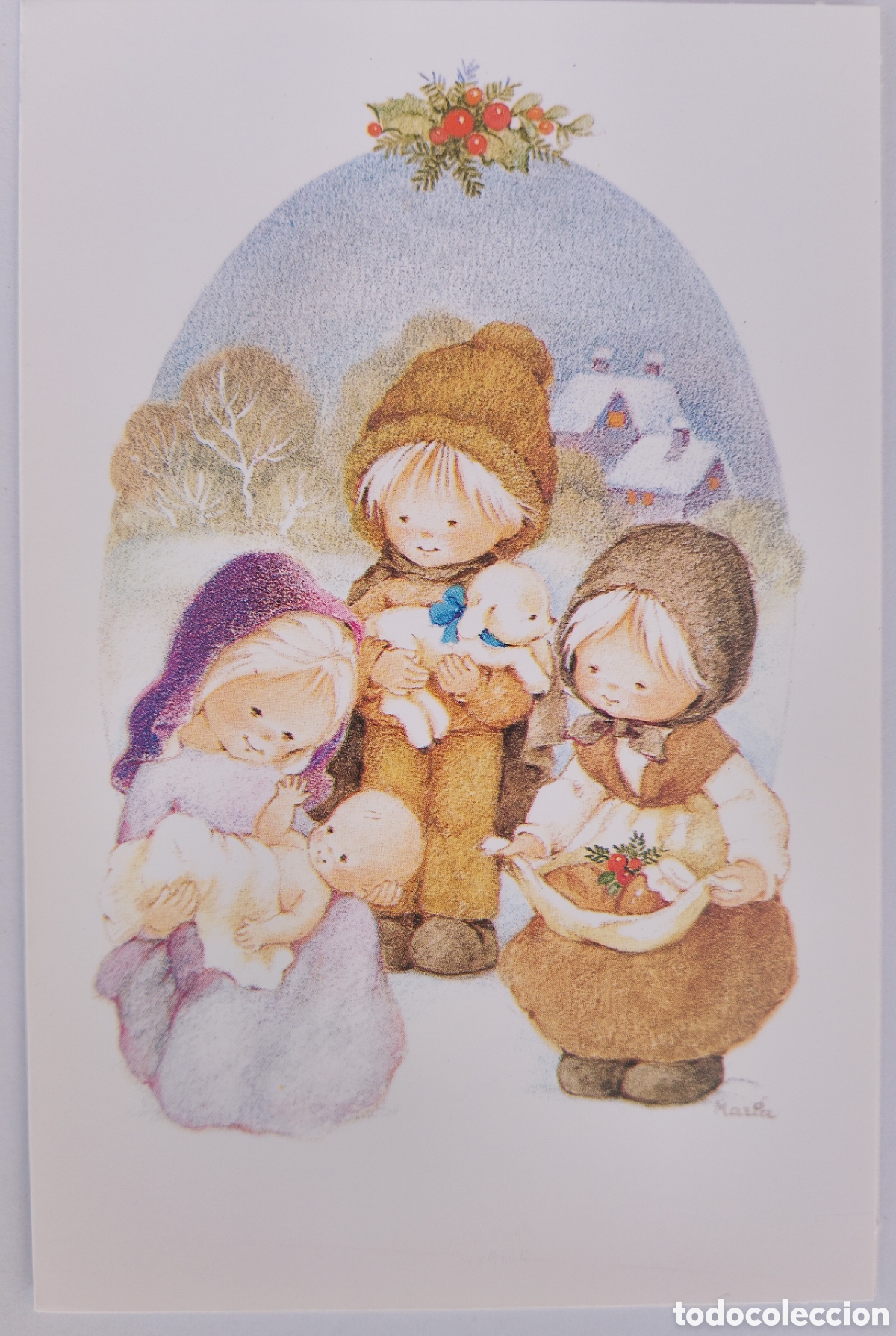 Postales: FELICITACI&Oacute;N NAVIDAD - MAR&Iacute;A - EDICIONES ORTIZ - BEL&Eacute;N NACIMIENTO OVEJITA