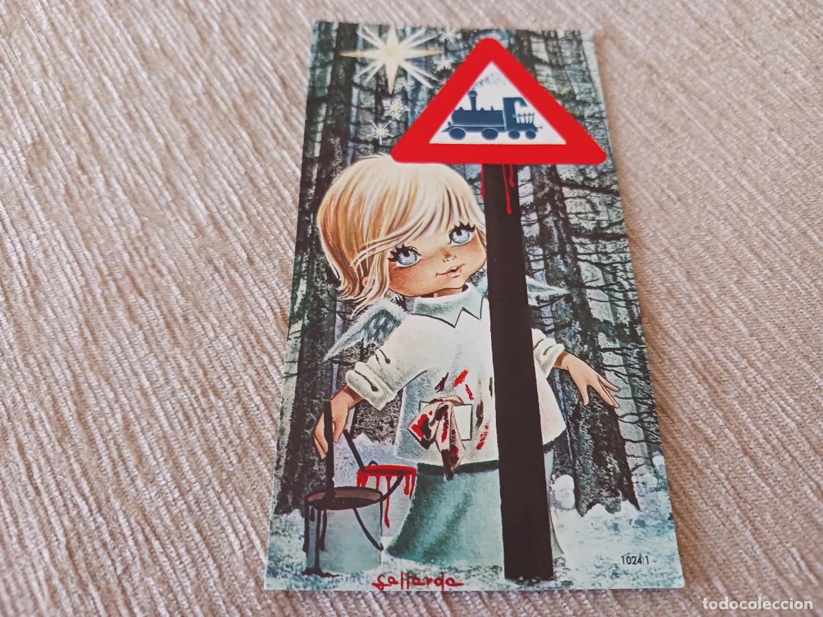 Postales: felicitacion navide&ntilde;a, paso de tren, ilustra gallarda