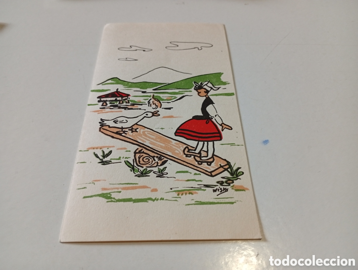 Postales: Tarjeta felicitaci&oacute;n navidad, Pedro Garnung Portilla y Elvira Varela de Garnung, Gij&oacute;n 1974