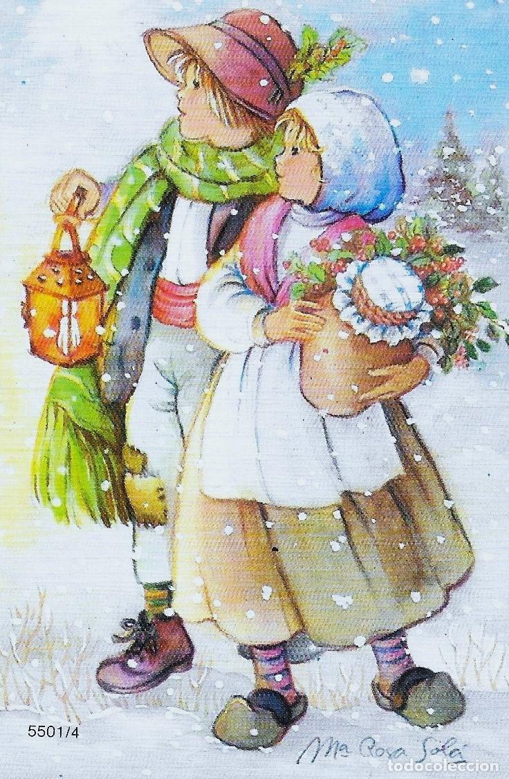 Postales: 2094Z - M. ROSA SOL&Aacute;- CAMINO A BEL&Eacute;N CON OFRENDAS AL NI&Ntilde;O- N&ordm; 5501.4 - 10X6,5 CM