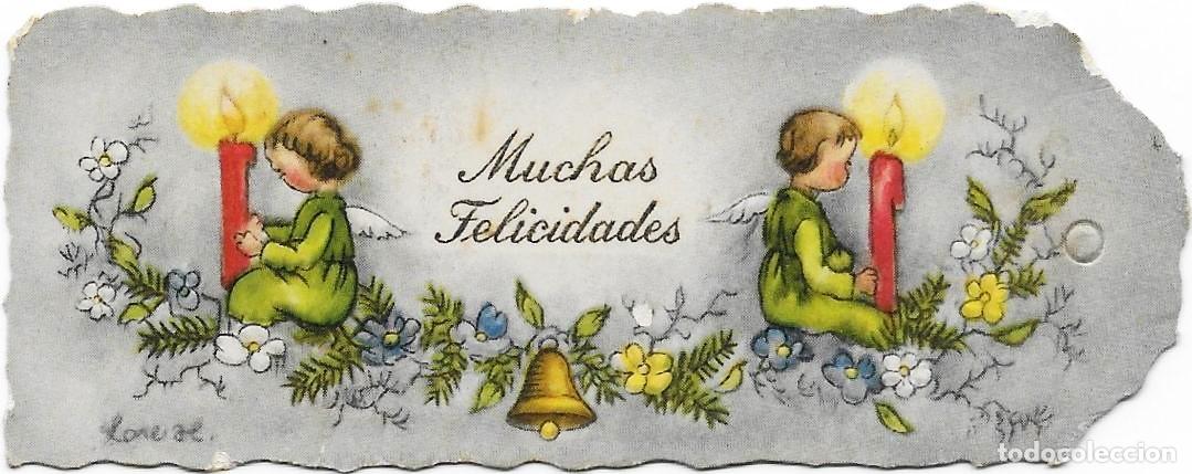 Postales: 2094Z - LORE HUMMEL- MUCAS FELICIDADES - TARJETA CANTOS TROQUELADOS -ANTIGUA-9X3,5 CM