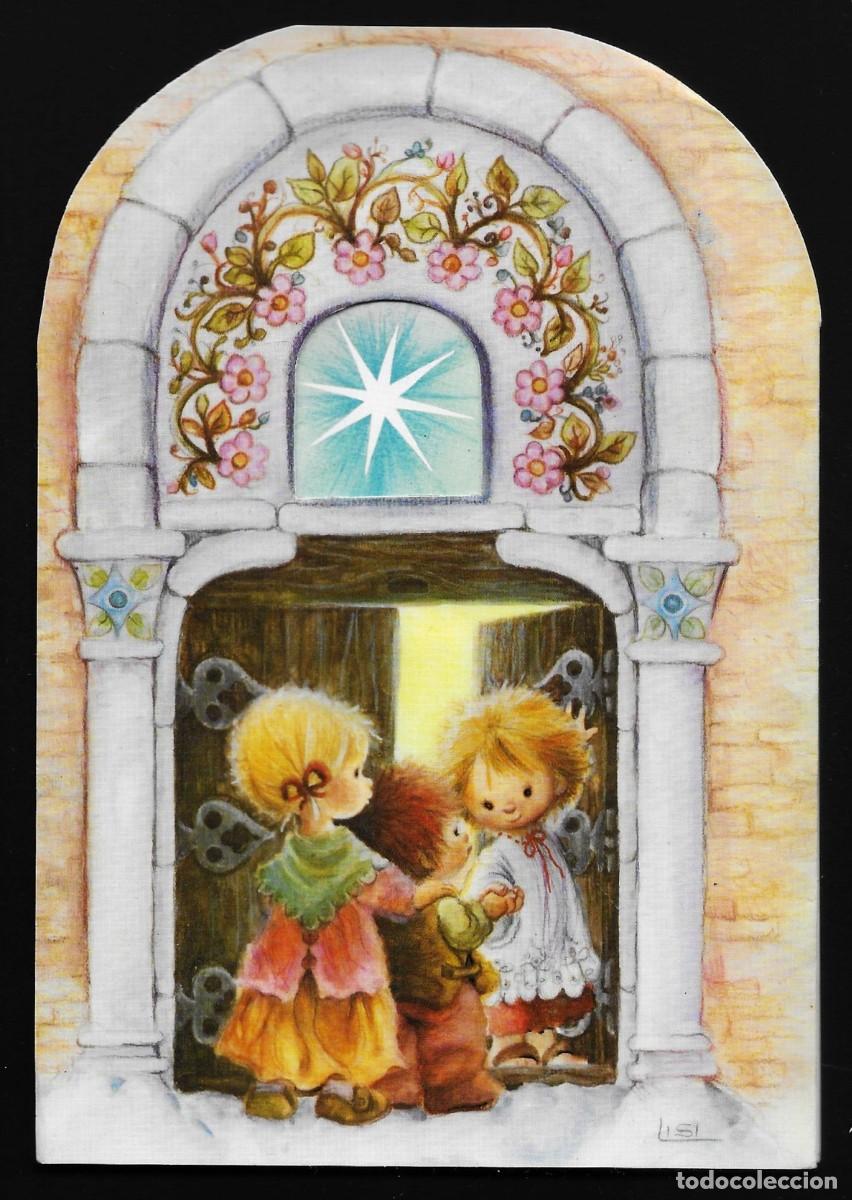 Postales: 7301O -LISI MARTIN- SABADELL SERIE MIRIAM 02.07.023.2- TRIPTICA, TROQUELADA 17X11,5 CM (CERRADA)