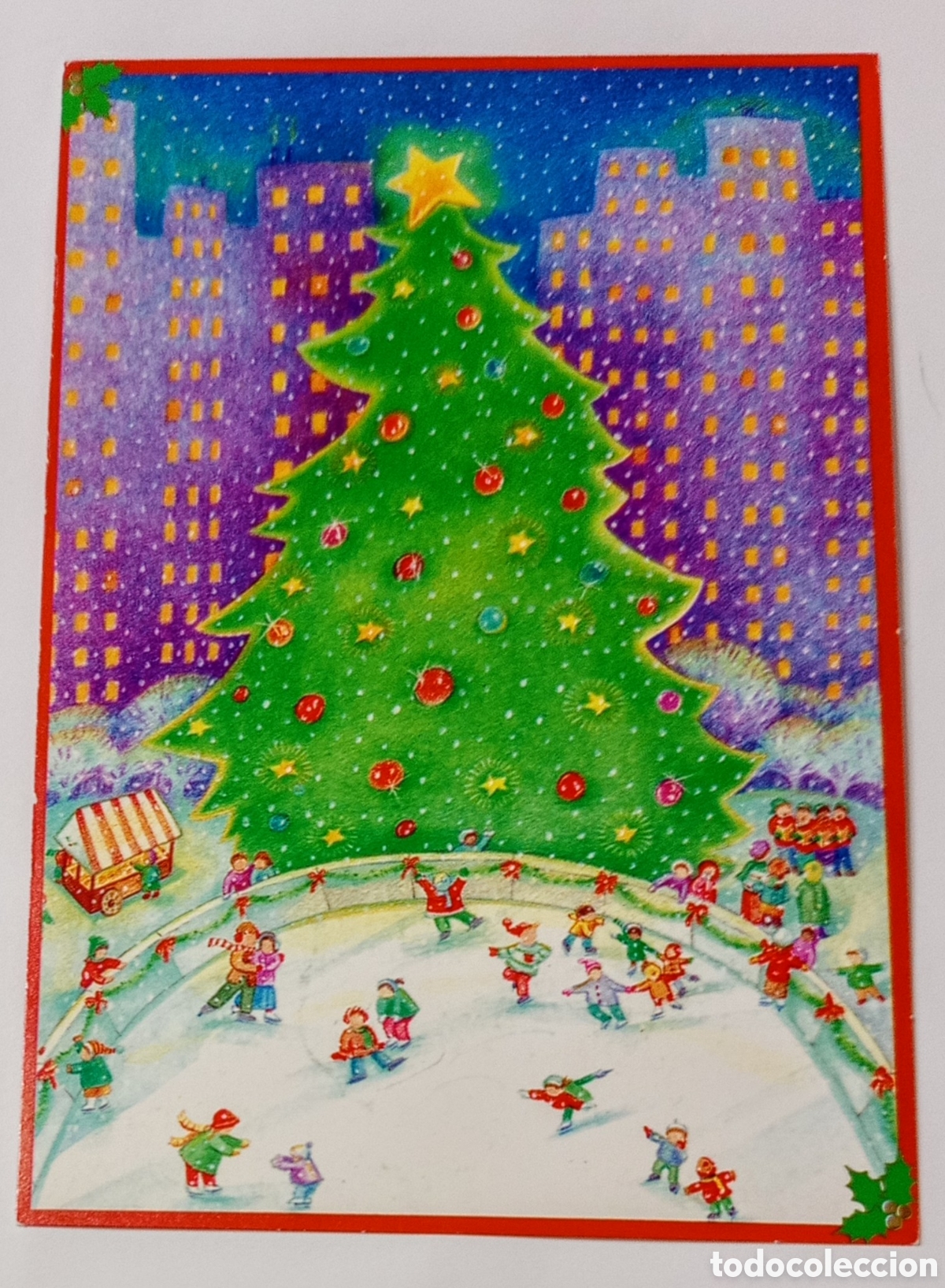 Postales: Postal de Navidad. Pintores con el pie