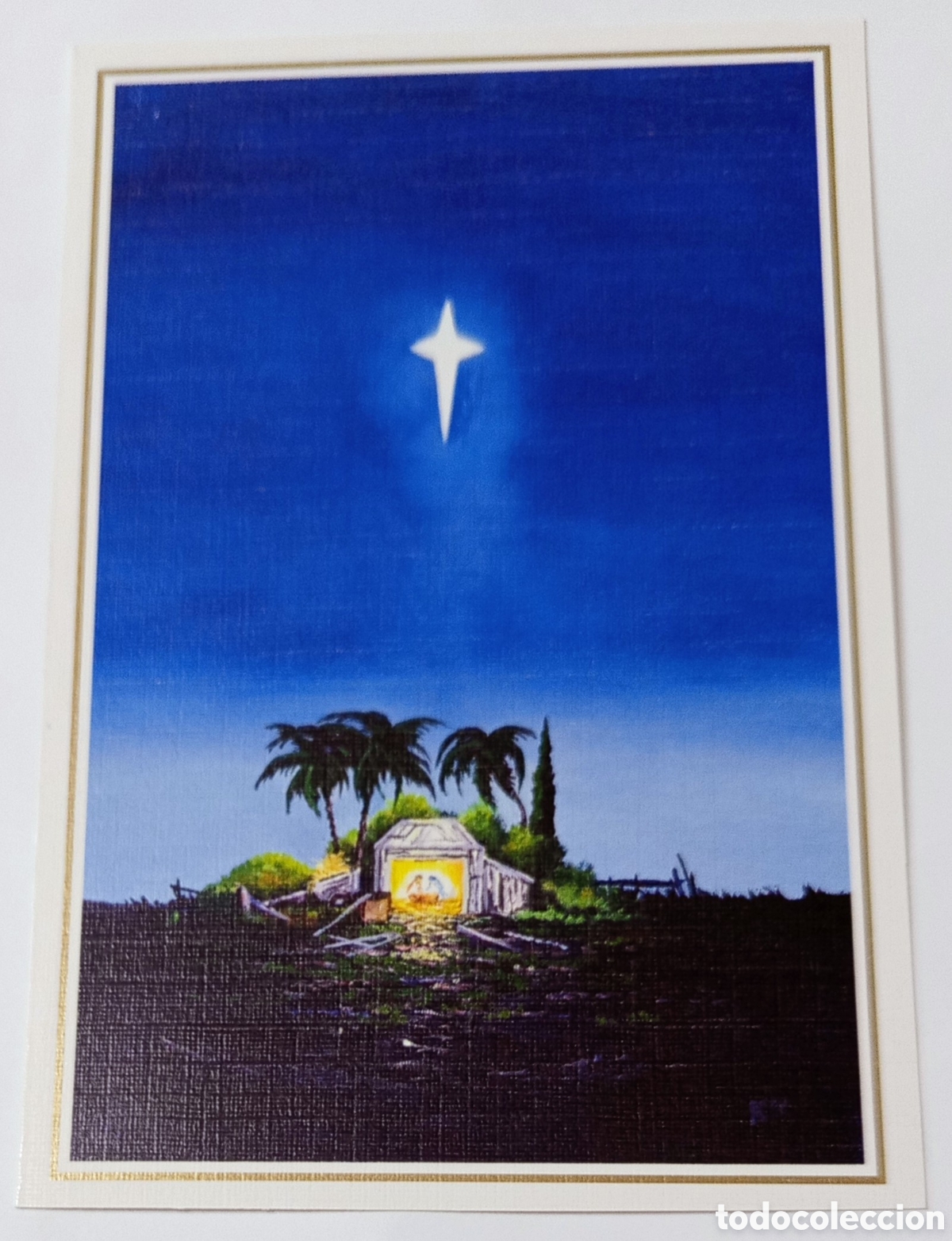 Postales: Postal de Navidad. Pintores con la boca y el pie - Foto 1