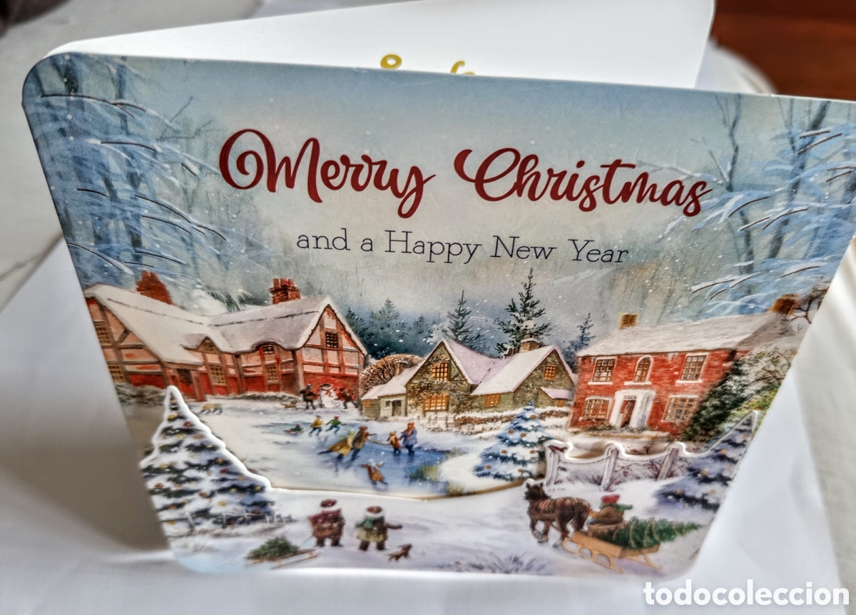 Postales: Postal Navidad belga cuadrada con partes troqueladas.