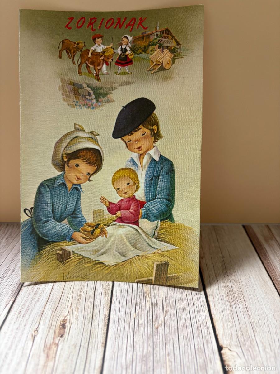 Postales: POSTAL ANTIGUA ZORIONAK PA&Iacute;S VASCO NI&Ntilde;OS VASCOS ILUSTRACI&Oacute;N VERNET VINTAGE NAVIDAD FELICITACI&Oacute;N