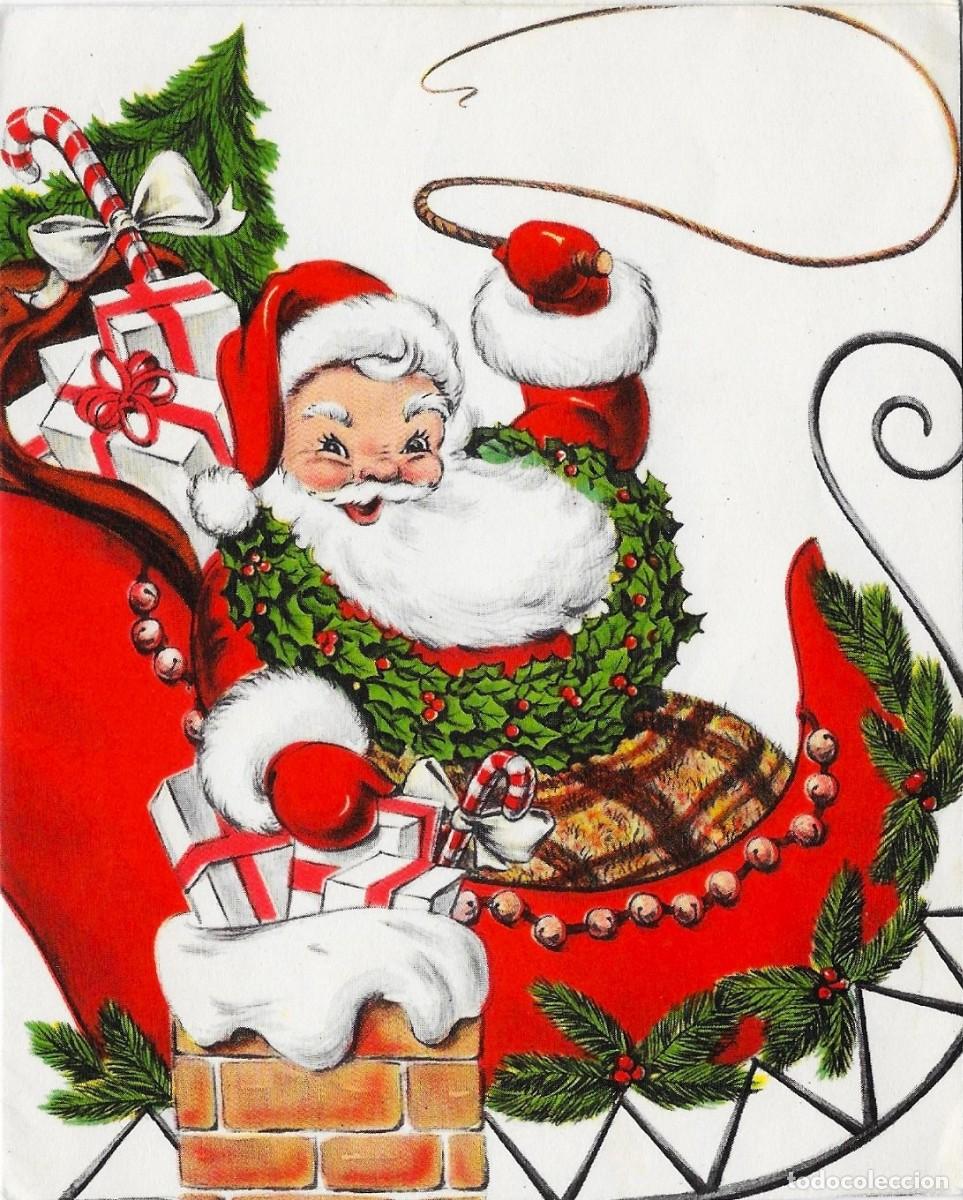 Cartes Postales: 7312O - SANTA CLAUS A TODA PRISA LIT. J.L. ARANGO LTDA. REF. 0110.1- DIPTICA - DENTRO ILUSTRACI&Oacute;N