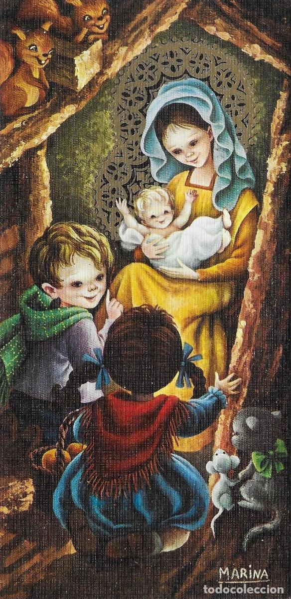 Postales: 7321O - MARINA - ENALTECIENDO AL NI&Ntilde;O - EDICIONES ANCORA SERIE 2048.4 - DIPTICA 16,5X8 CM