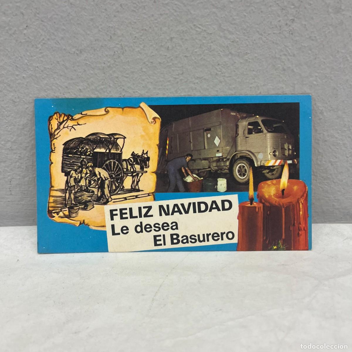 Postales: ANTIGUA TARJETA POSTAL - FELIZ NAVIDAD LE DESEA EL BASURERO - 135 X 75 MM / 4393