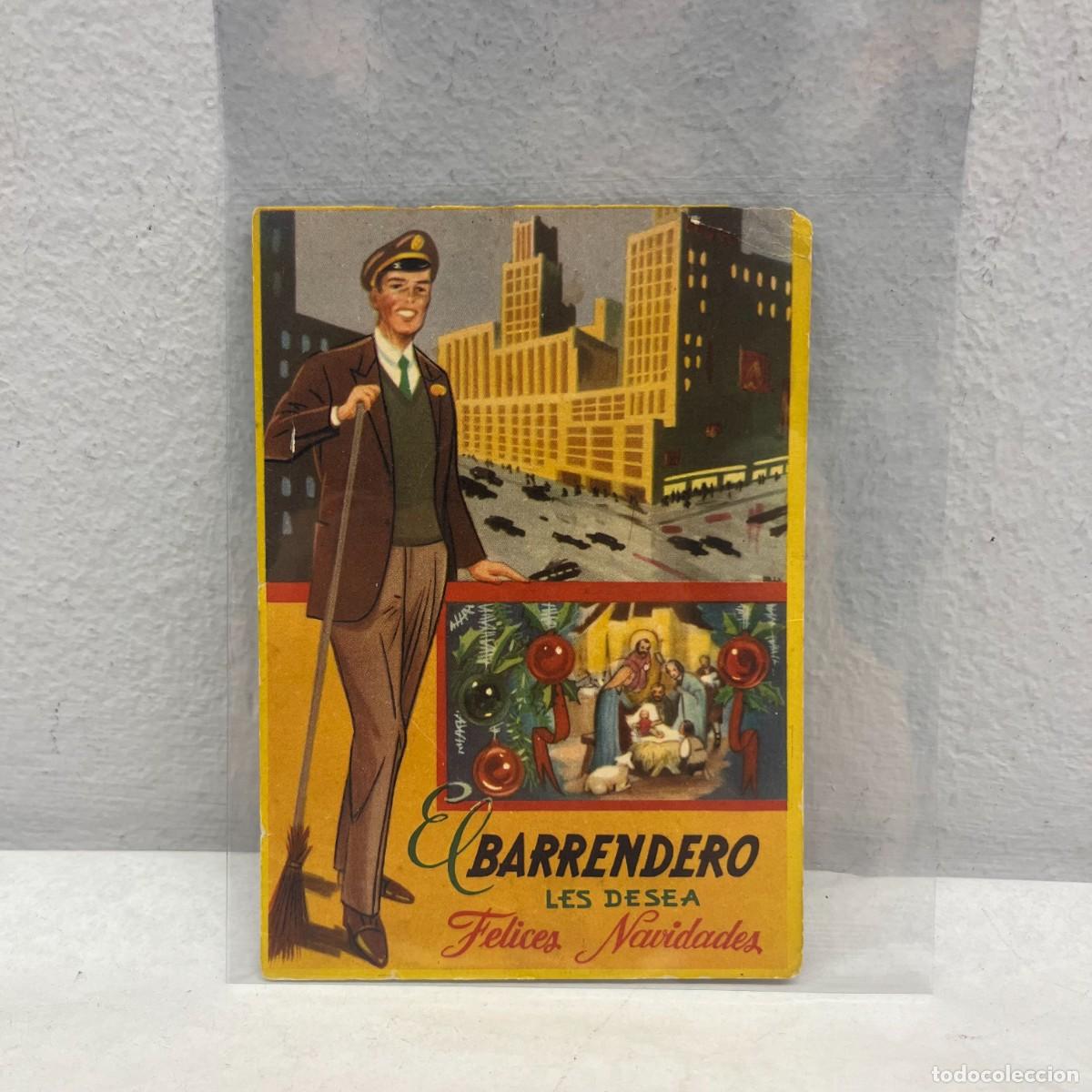 Postales: ANTIGUA TARJETA POSTAL - EL BARRENDERO LES DESEA FELICES NAVIDADES - 110 X 80 MM / 4400