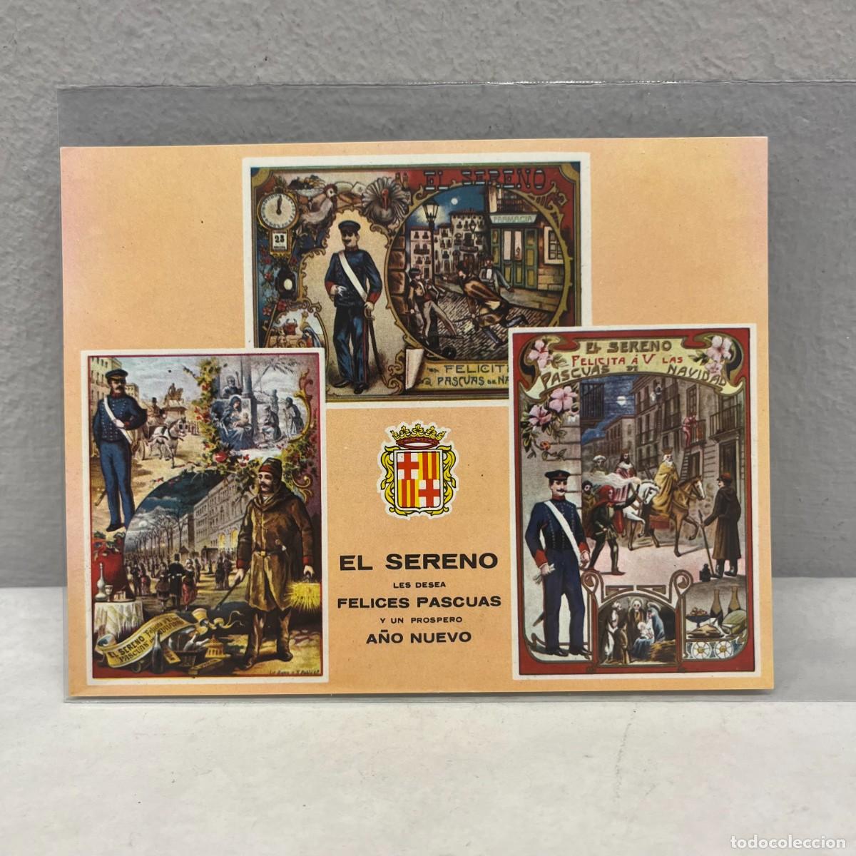 Postcards: ANTIGUA TARJETA POSTAL - EL SERENO LES DESEA FELICES PASCUAS Y PROSPERO A&Ntilde;O - 125 X 100 MM / 4472