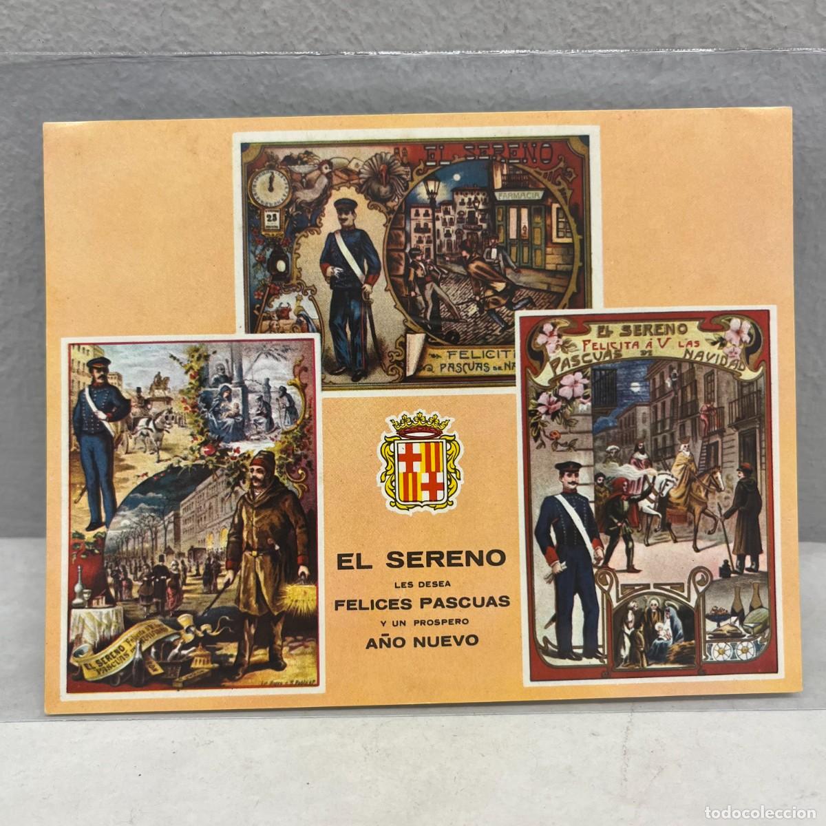 Postcards: ANTIGUA TARJETA POSTAL - EL SERENO LES DESEA FELICES PASCUAS Y PROSPERO A&Ntilde;O - 125 X 100 MM / 4473