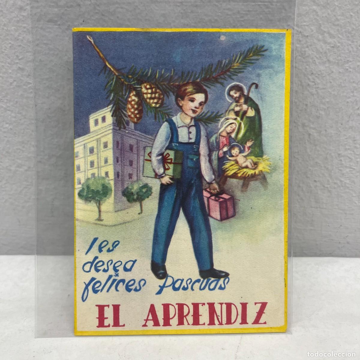Postais: ANTIGUA TARJETA POSTAL - LES DESEA FELICES PASCUAS EL APRENDIZ - 110 X 80 MM / 4478