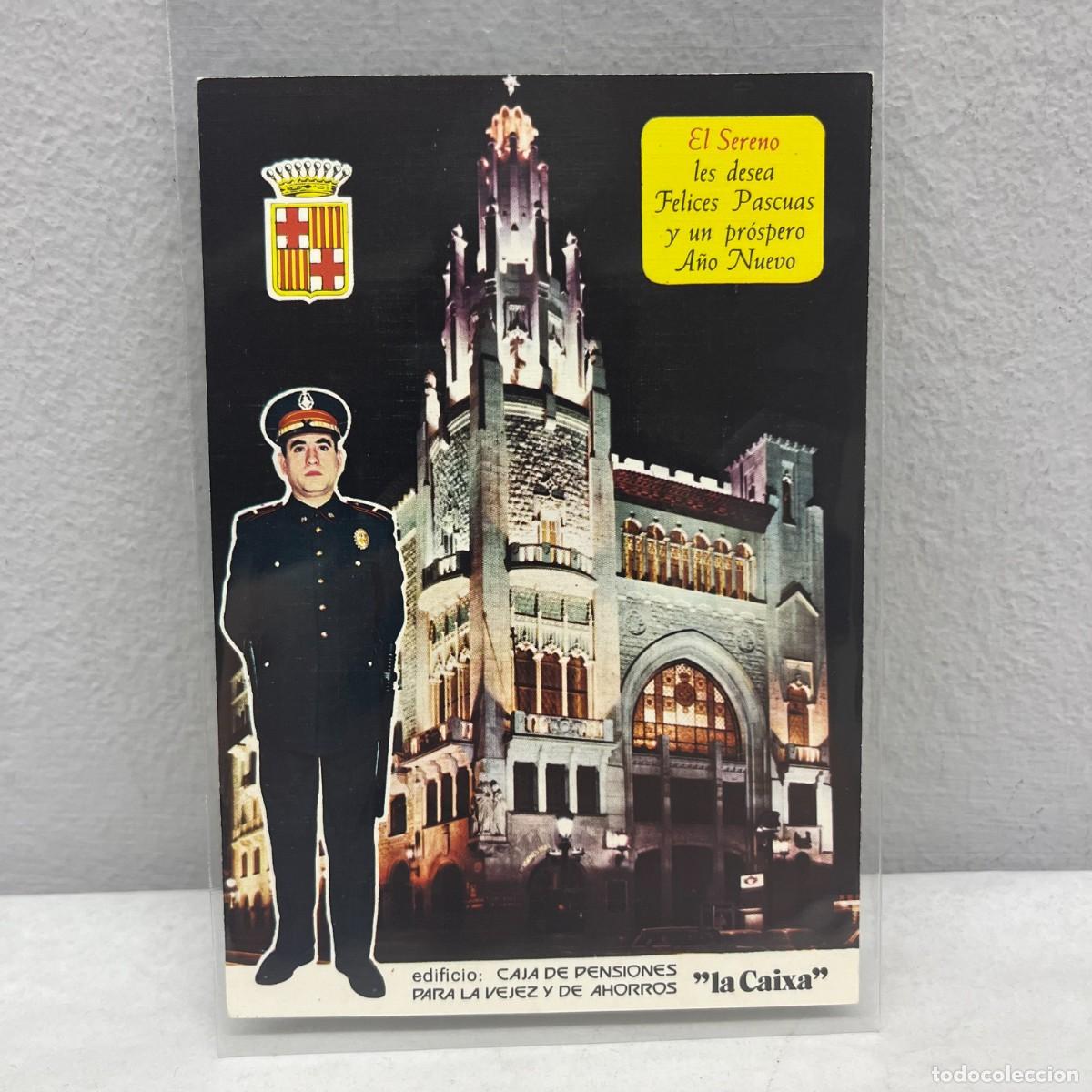 Postales: ANTIGUA TARJETA POSTAL - EL SERENO LES DESEA FELICES PASCUAS Y PROSPERO A&Ntilde;O - 130 X 90 MM / 4484