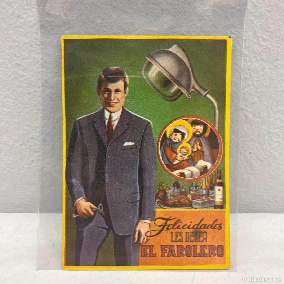 Postales: ANTIGUA TARJETA POSTAL - FELICIDADES LES DESEA EL FAROLERO - 110 X 80 MM / 4488