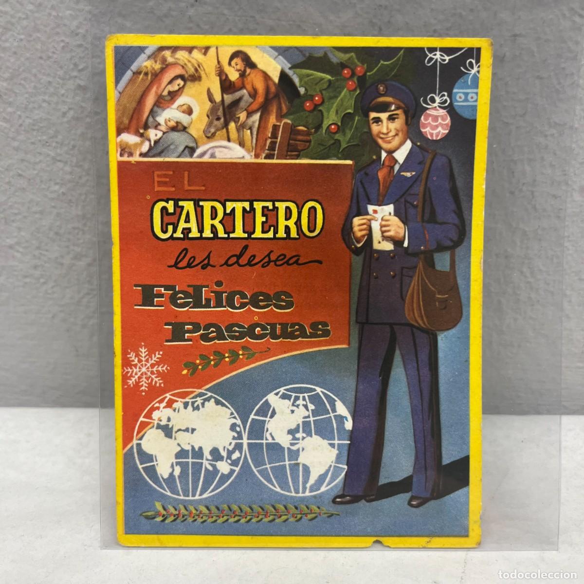Postales: ANTIGUA TARJETA POSTAL - EL CARTERO LES DESEA FELICES PASCUAS - 110 X 80 MM / 4490